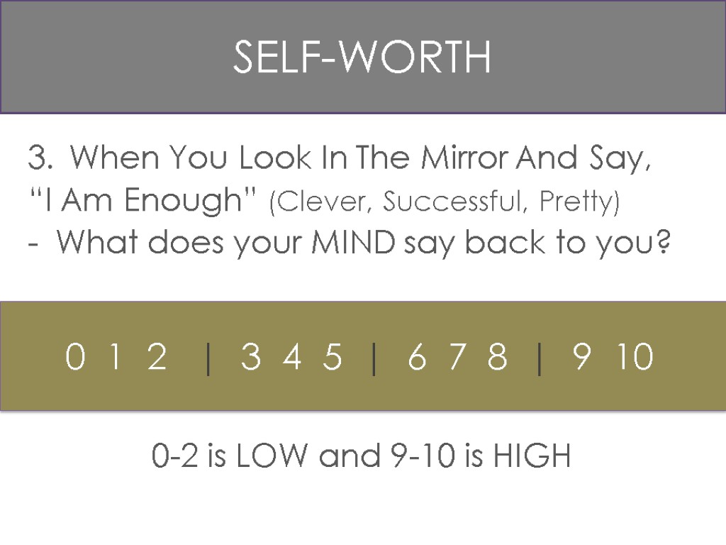 When You Look In The Mirror And Say, “I Am Enough” (Clever, Successful, Pretty)